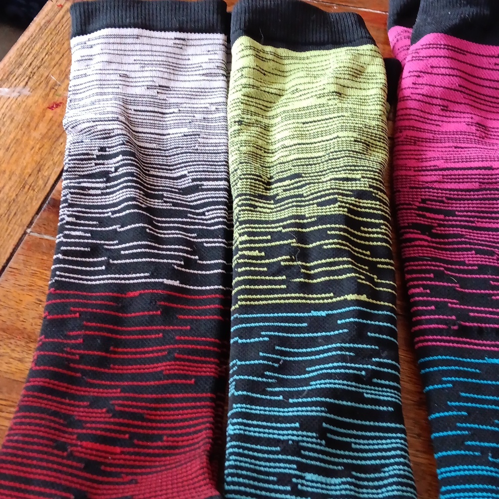 Colorful Striped Women's Compression Socks Set - Picture 3 of 3
